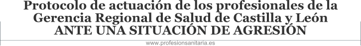 PROTOCOLO DE ACTUACIÓN DE LOS PROFESIONALES DE LA GERENCIA REGIONAL DE SALUD DE CASTILLA Y LEÓN ANTE UNA SITUACIÓN DE AGRESIÓN