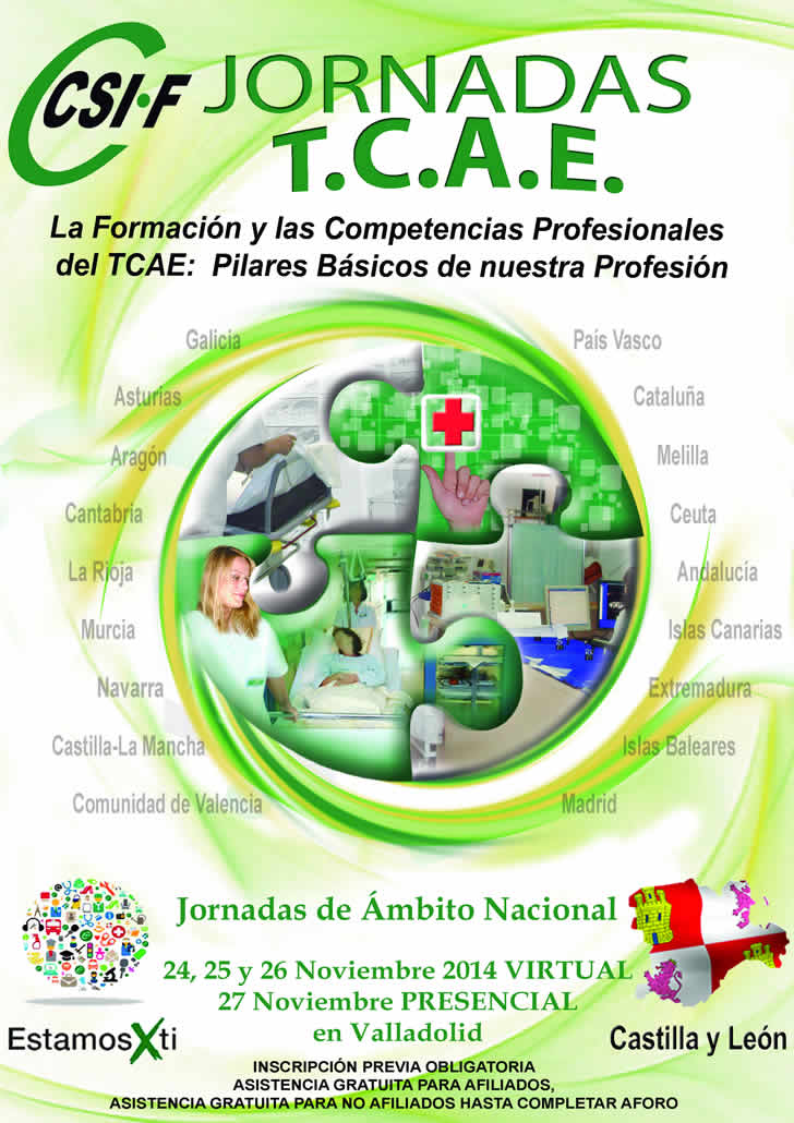 Jornadas TCAE Castilla y León 2014 organizadas por CSIF