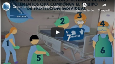 Vdeo Orden en la colocacin y retirada de los elementos que componen el EPI