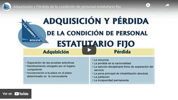 Vdeo Adquisicin y Prdida de la condicin de Personal Estatutario Fijo