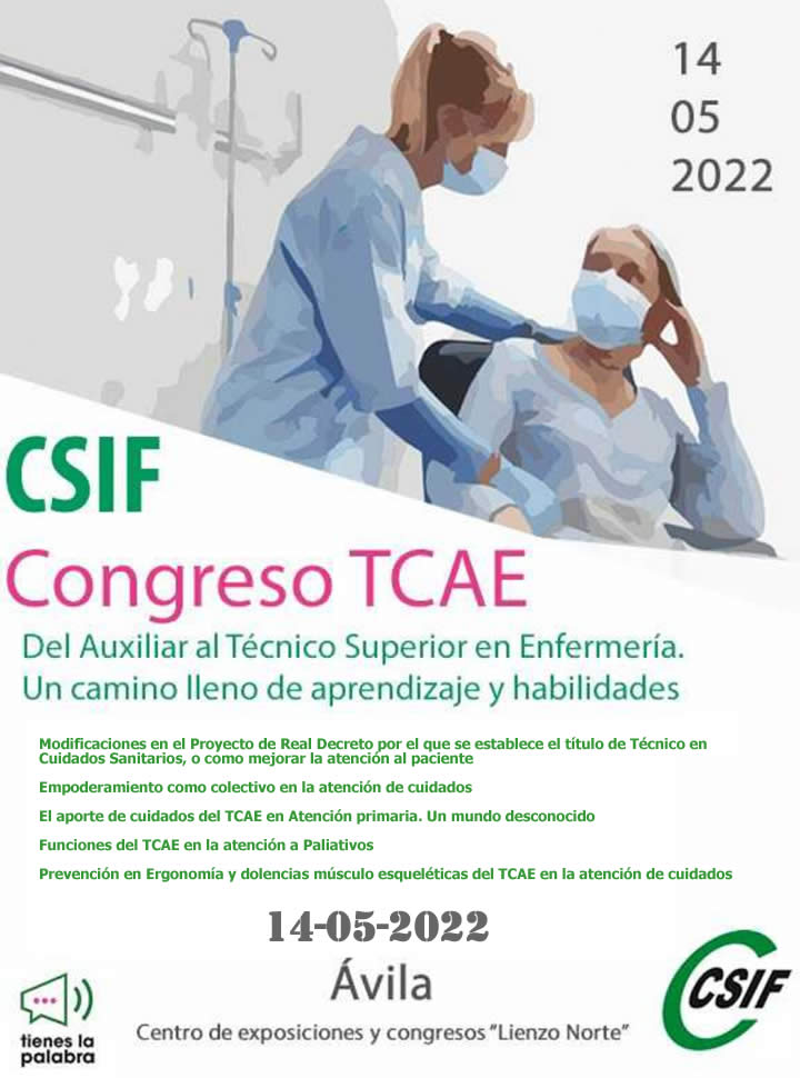 CSIF Sanidad Castilla y León - Congreso Técnicos en Cuidados Auxiliares de Enfermería TCAE
