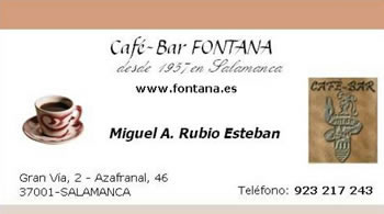 Tarjeta de Visita Cafetera Fontana