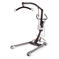 Grúa ortopédica móvil para elevación y traslado con actuador lineal