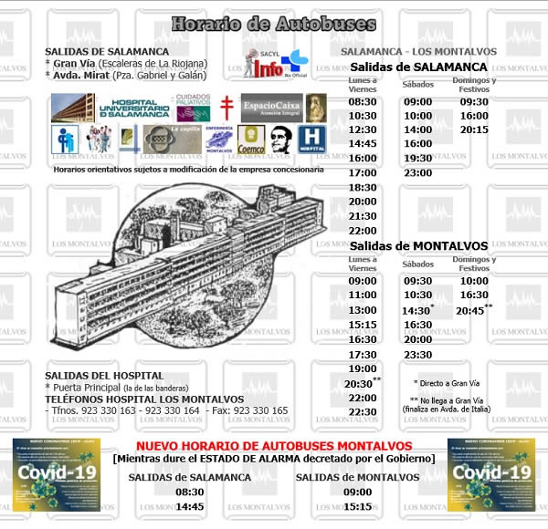 Horario de Autobuses Hospital Los Montalvos