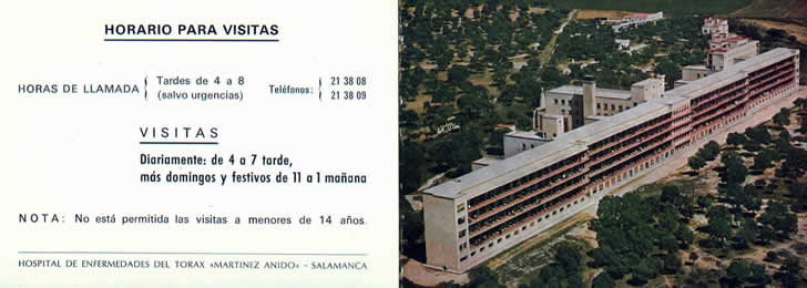 Antigua Tarjeta Informativa Hospital Los Montalvos