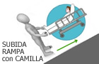 Subiendo rampa con camilla