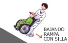 Bajando rampa con silla de ruedas