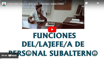 Vdeo Funciones del Jefe de Personal Subalterno