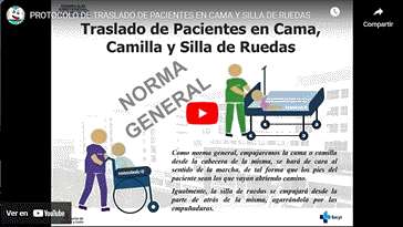 Vdeo PROTOCOLO DE TRASLADO DE PACIENTES EN CAMILLA Y SILLA DE RUEDAS