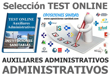 TEST ONLINE Recopilatorios de ADMINISTRATIVOS y AUXILIARES ADMINISTRATIVOS de Instituciones Sanitarias