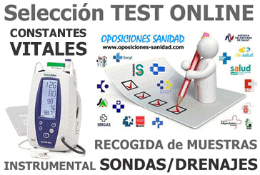 TEST ONLINE Recopilatorios sobre CONSTANTES VITALES y GRÁFICAS / INSTRUMENTAL y APARATAJE / RECOGIDA de MUESTRAS / SONDAS y DRENAJES