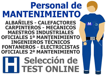 TEST ONLINE Recopilatorios de PERSONAL DE MANTENIMIENTO