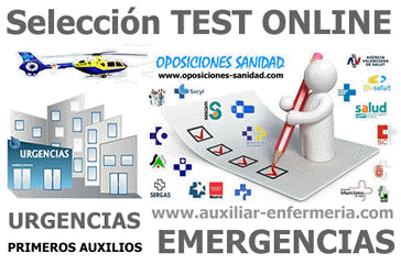 TEST ONLINE Recopilatorios sobre URGENCIAS, EMERGENCIAS y PRIMEROS AUXILIOS